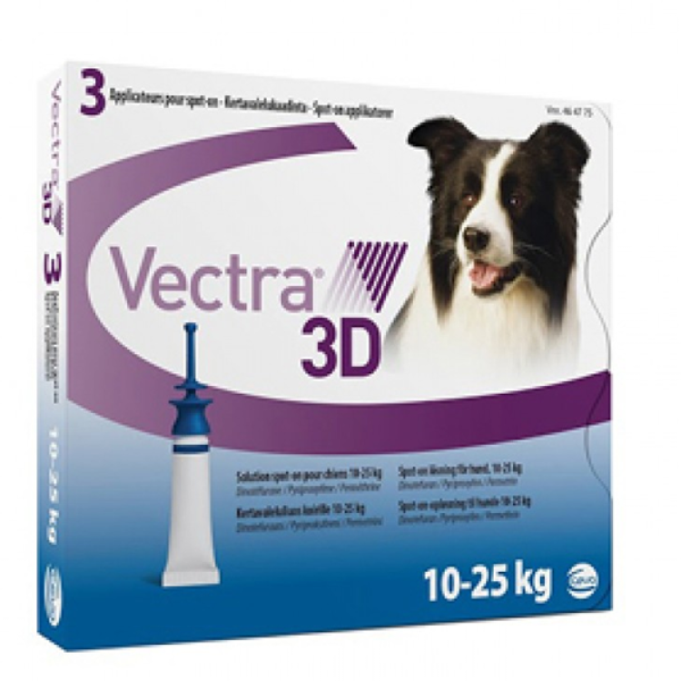 VECTRA 3D 10-25 kg/ 3 pipete 