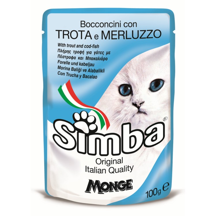 Simba Cat Plic Pastrav/Cod 100 G