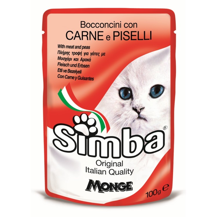 Simba Cat Plic Carne/Mazare 100 G
