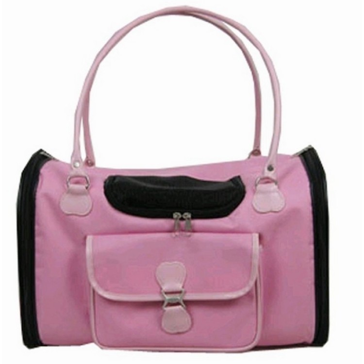 Geanta Transport Glamour Roz / Negru, 45 x 25 x 28 cm