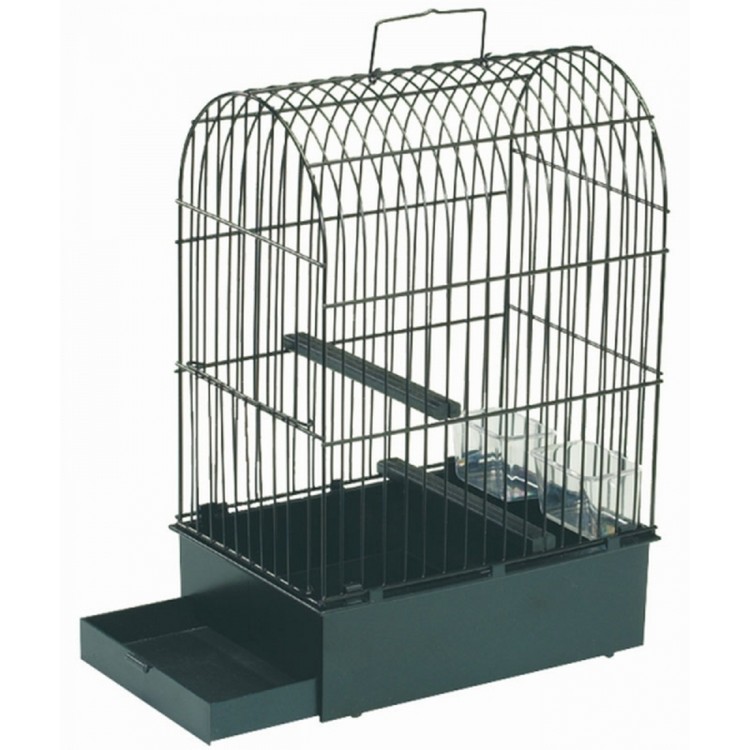 Colivie York Negru / Argintiu, 24 x 16 x 36 cm