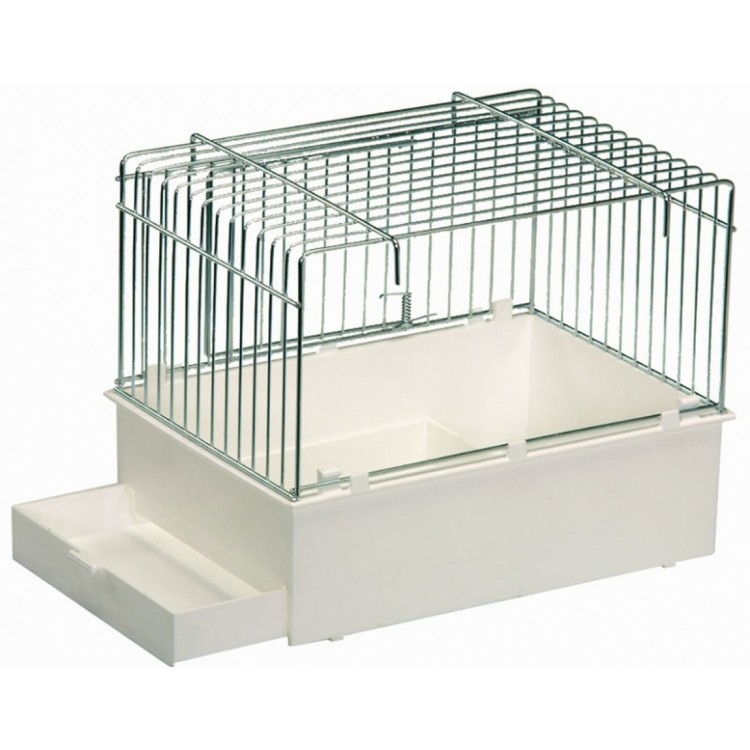 Colivie prezentare Alb / Argintiu, 24 x 16 x 19 cm