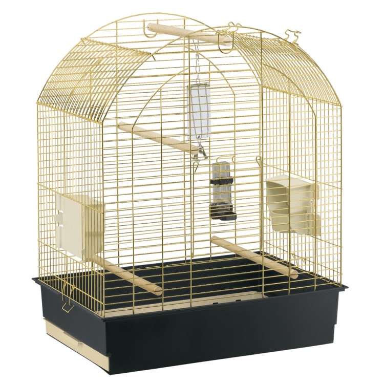 Colivie Greta Negru / Auriu, 69 x 44 x 84 cm