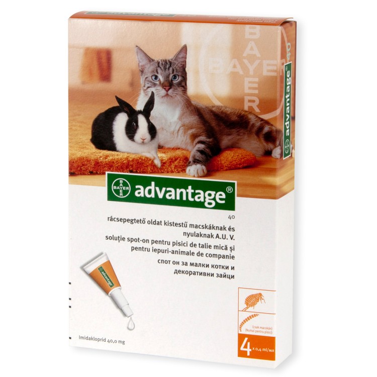 Advantage 40 Pisica / Iepure, 4 pipete