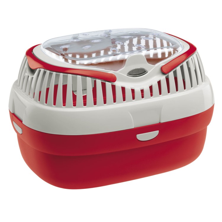 Cusca transport Aladino Large Rosu / Alb, 36 x 26 x 23 cm