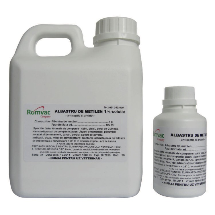 ALBASTRU DE METILEN 1 % Solutie 100 ml
