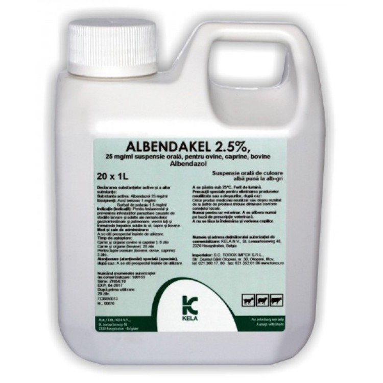 ALBENDAKEL 2.5%, 1 l