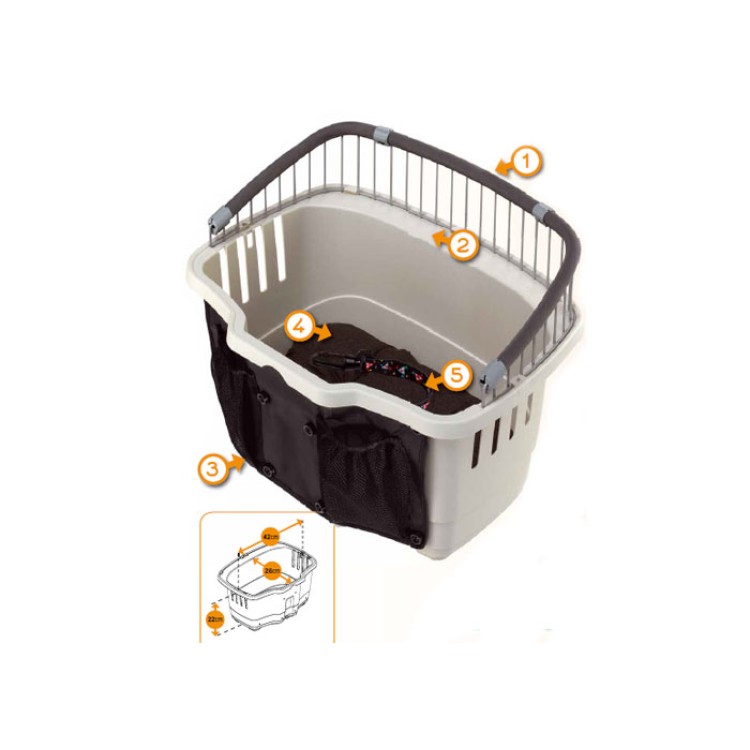 Cos Transport Atlas Bike Easy Alb, 42 x 26 x 22 cm