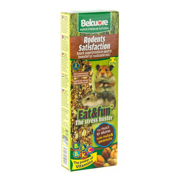 BATON HAMSTERI BELCUORE CU NUCI/ALUNE 115 G