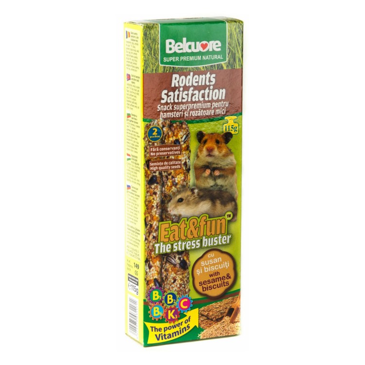 BATON HAMSTERI BELCUORE CU SUSAN/BISCUITI 115 G
