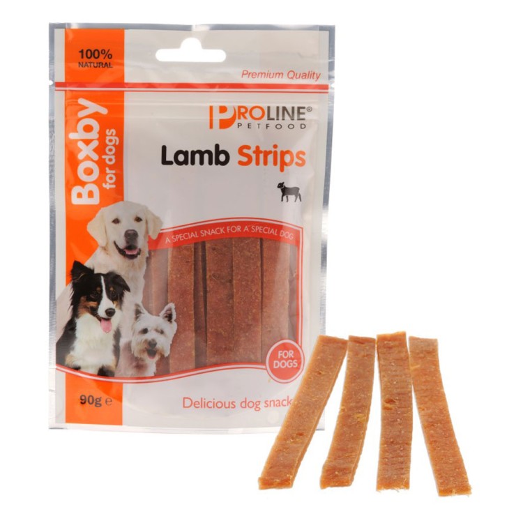 SNACKS CAINE BOXBY STRIPS MIEL 90 G