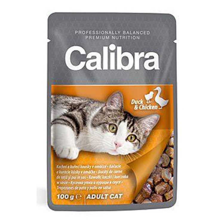 Calibra Cat Pouch  Duck and Chicken in Sauce 100 g