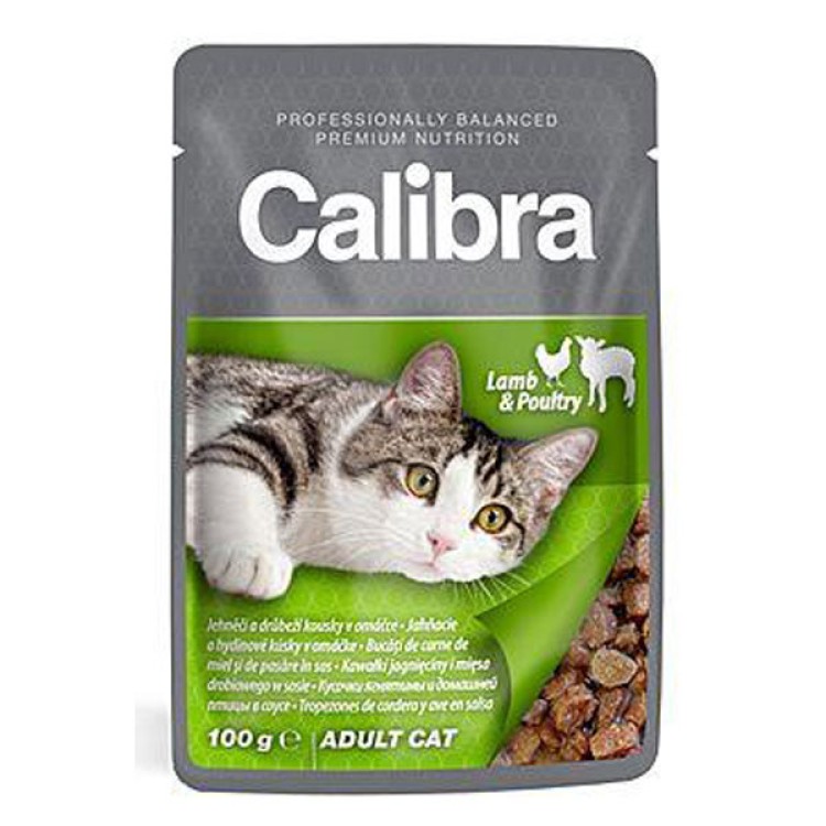 Calibra Cat Pouch  Lamb and Poultry in Sauce 100 g