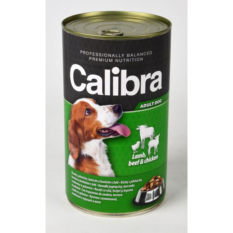 Calibra Dog Conserva Beef & Lamb & Chicken in Jelly 1240 g