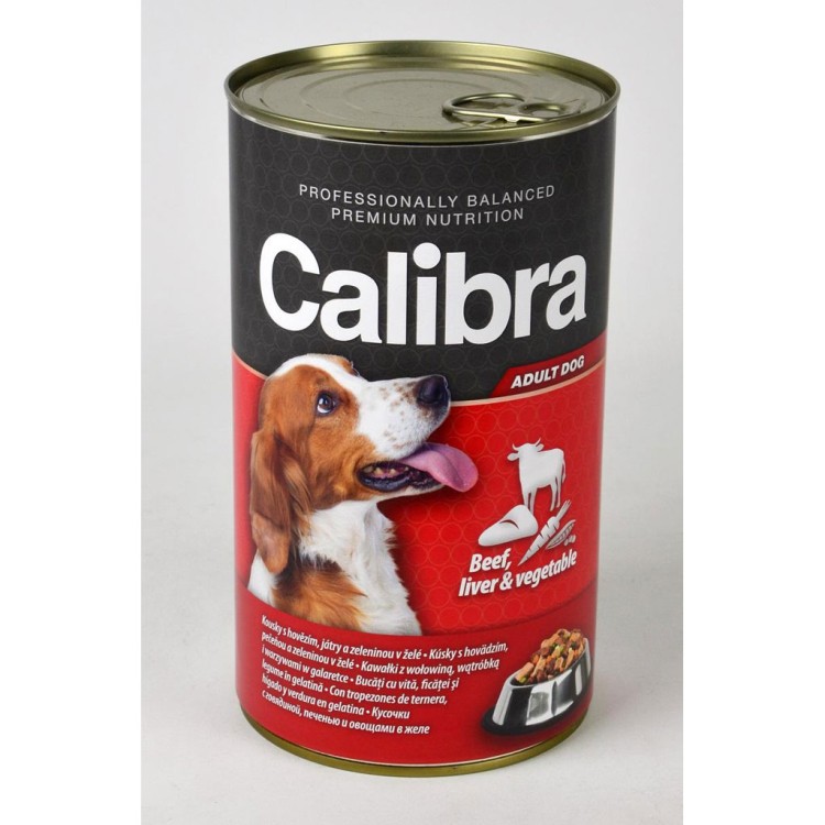 Calibra Dog Conserva Beef Liver & Vegetables in Jelly 1240 g