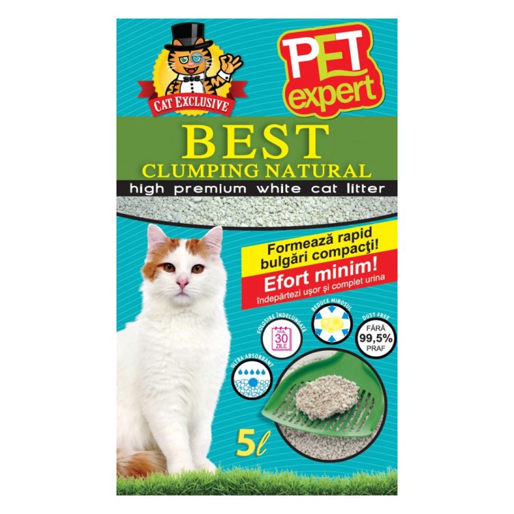 NISIP PET EXPERT CLUMPING NATURAL 5 L