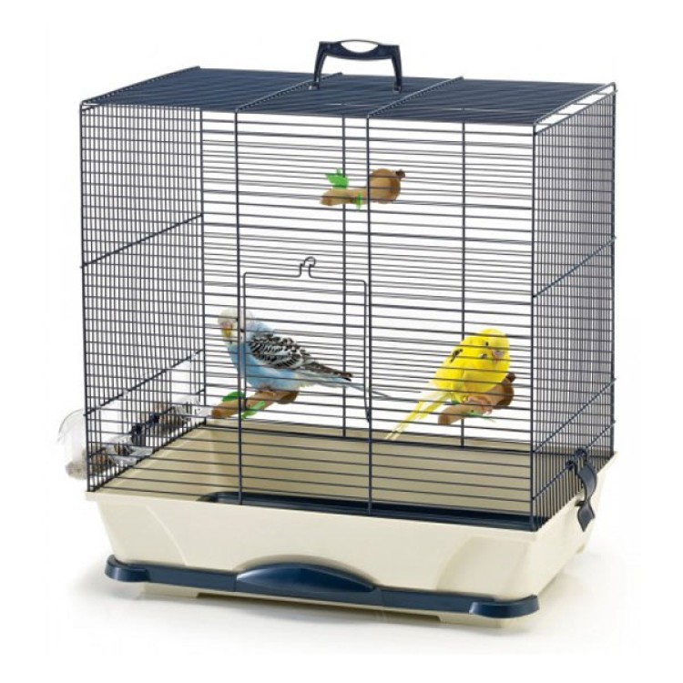 Colivie Classic Small Blue Alb / Albastru, 47 x 32 x 48 cm