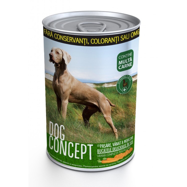 DOG CONCEPT CONS PASARE/VANAT/MORCOVI 415 G