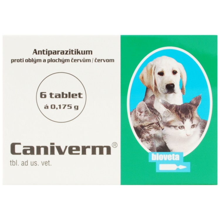 Caniverm cutie 6 tablete pisici si caini talie mica