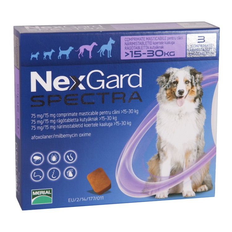Nexgard Spectra L (15 - 30 kg), 3 comprimate