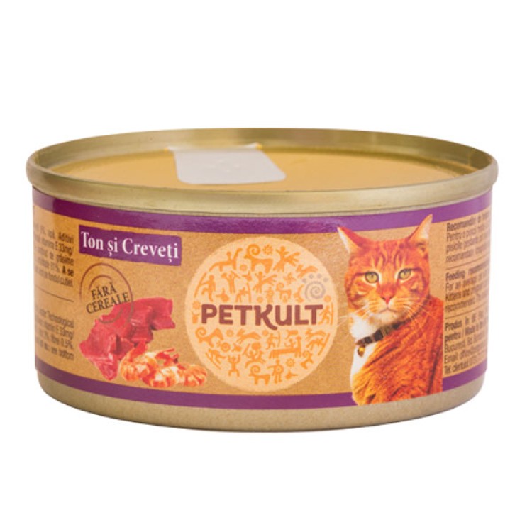 Petkult Cat Ton cu Creveti 80 g
