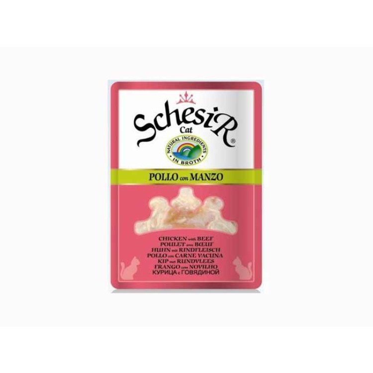 Schesir Pisica Pui Biban Plic, 100 g