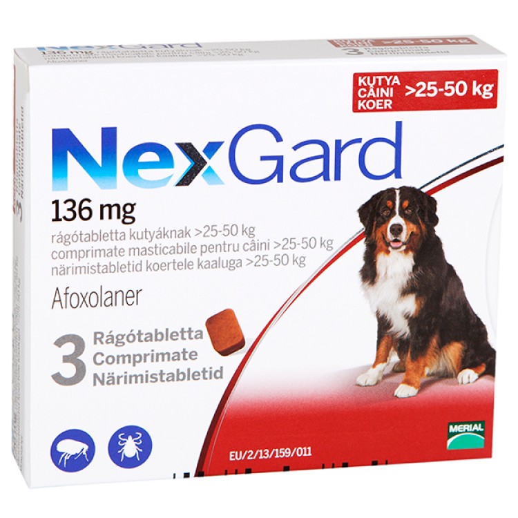 Nexgard XL (25 - 50 kg), 3 comprimate