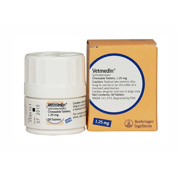 Vetmedin 1.25 mg 100 tb- Farmacie - Afectiuni Cardio-Circulatorii Caini 