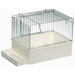 Colivie prezentare Alb / Argintiu, 24 x 16 x 19 cm