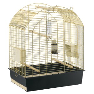 Colivie Greta Negru / Auriu, 69 x 44 x 84 cm