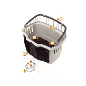 Cos Transport Atlas Bike Easy Alb, 42 x 26 x 22 cm