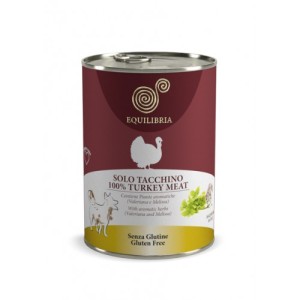 EQUILIBRIA Dog - 100% carne de CURCAN- 410 g -conserva