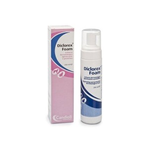 Diclorex foam 200 ml  – spumă dermatologică igienizantă şi protectoare pentru caini si pisic