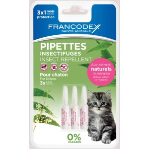 Francodex Pipeta Antiparazitara Kitten 0.6ml x3buc/blister