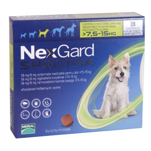 Nexgard Spectra M (7.5 - 15 kg), 3 comprimate