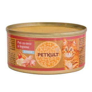 Petkult Cat Kitten cu Pui 80 g