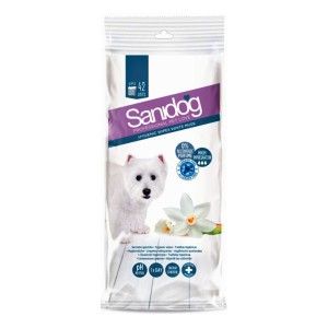 SERVETELE CURATARE BLANA SANIDOG WHITE MUSK 42 buc