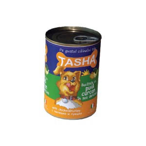Tasha Dog Pui-Curcan Conserva 405 g